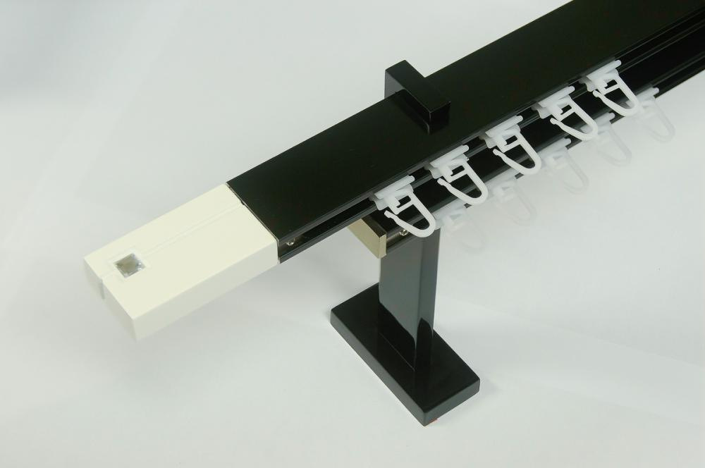 Garnýže SQUARE LINE černá dvouřadá - KRYSTAL bílá