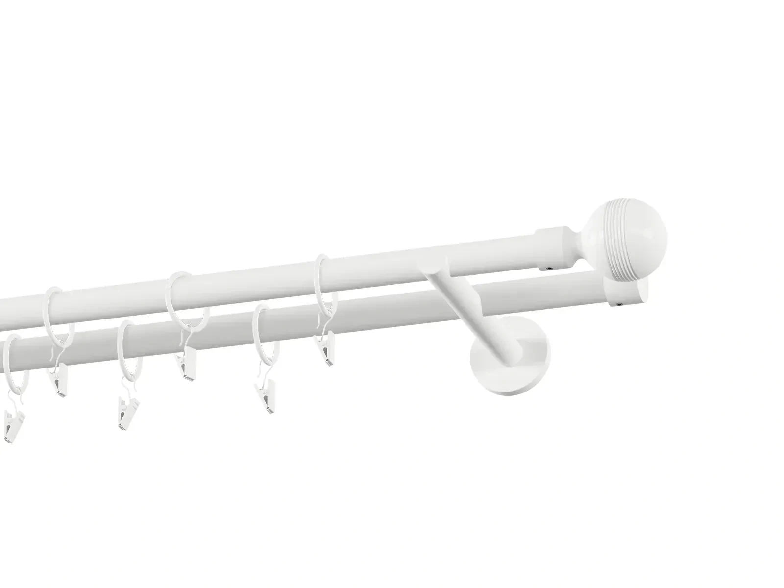 Garnýž 19x19mm obyčejná tyč - 2řada - GABI - bílá