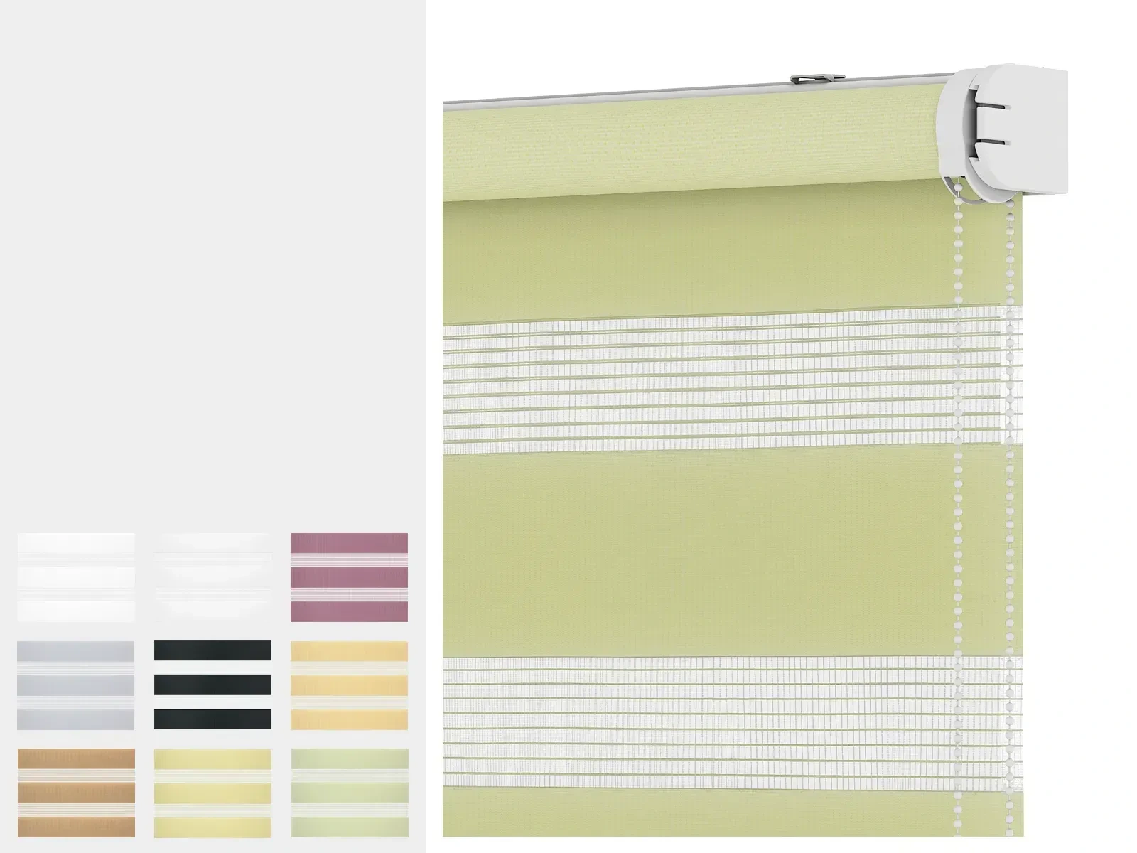 Rolety SOLID M - den a noc - látka STANDARD