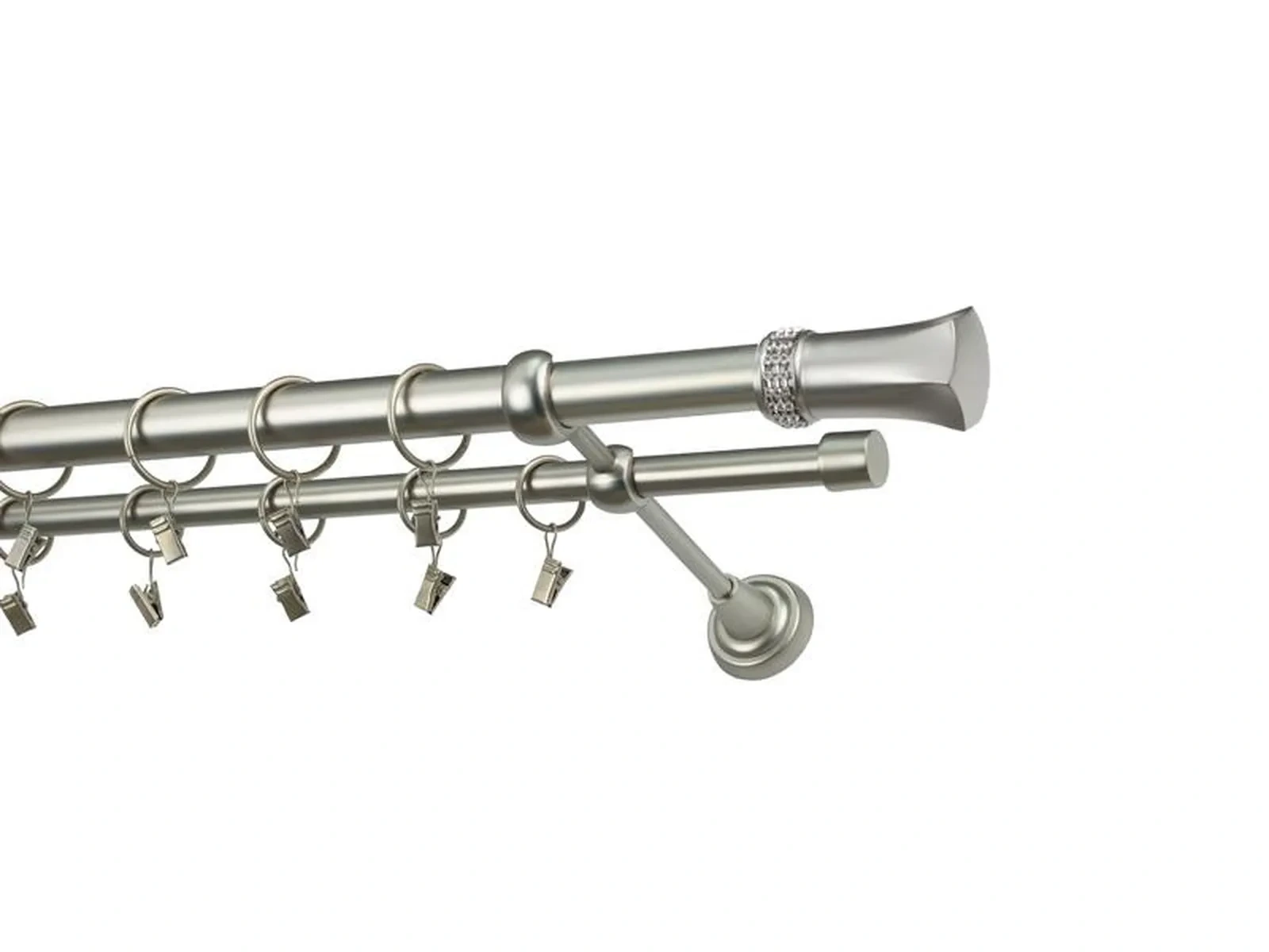 Garnýže 25x16mm - dvouřadá - PLUTON CRYSTAL - satin