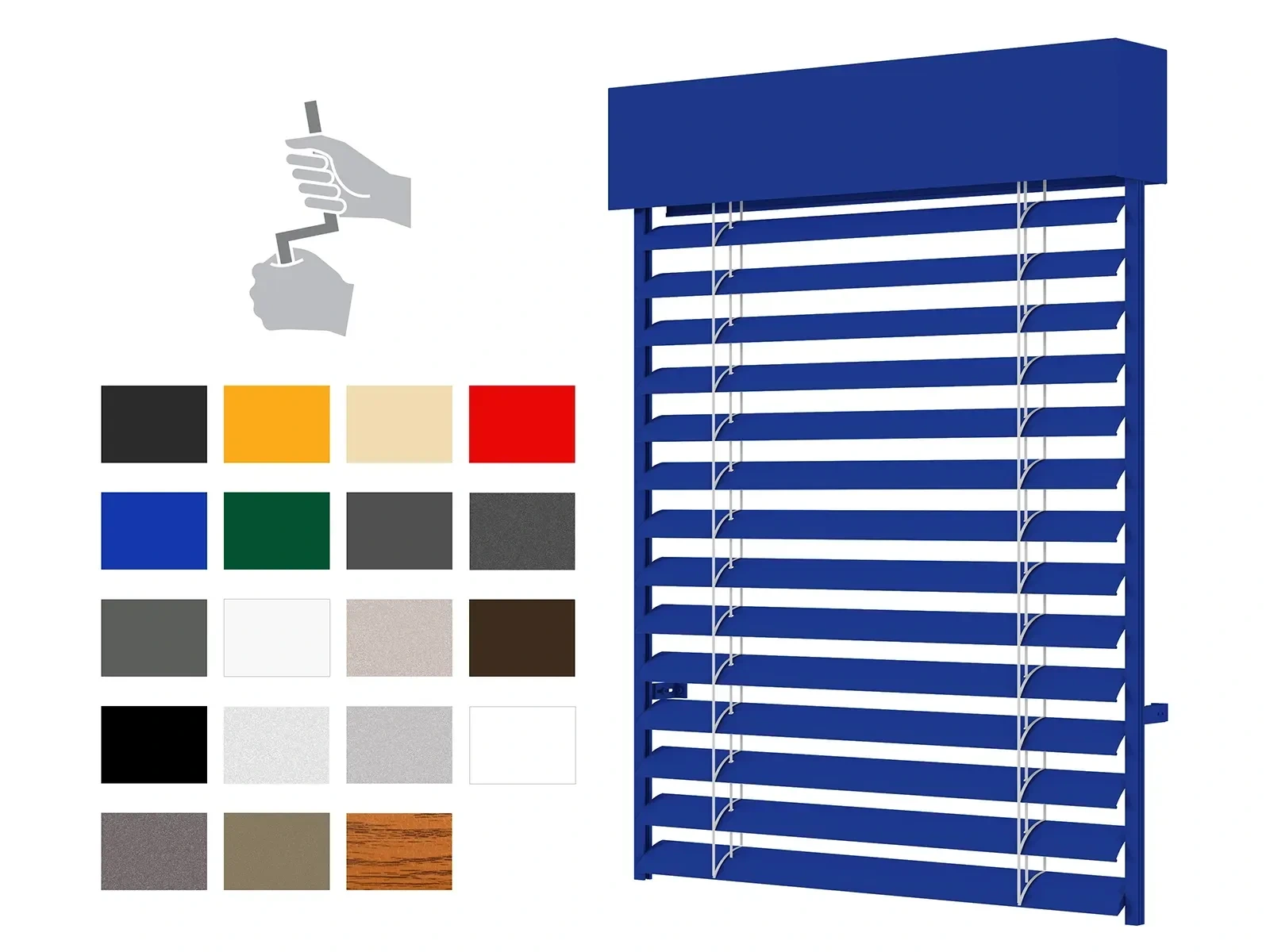 Venkovní žaluzie C80 - klika