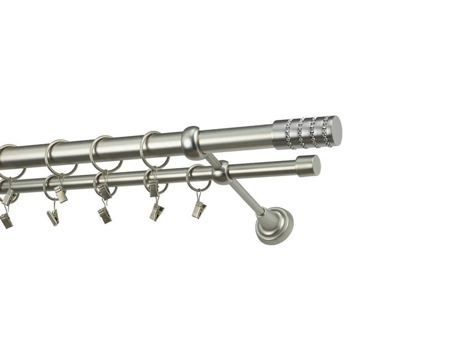 Garnýže 25x16mm - dvouřadá - CYLINDR CRYSTAL - satin