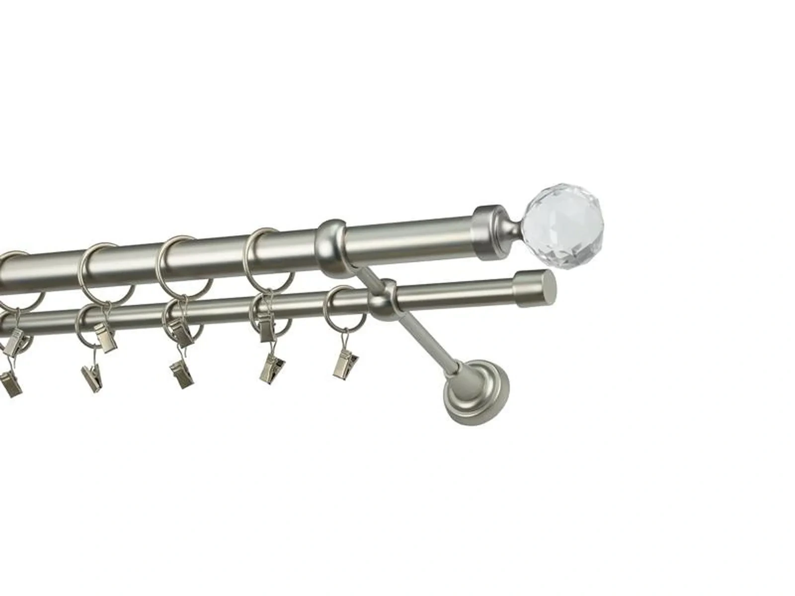 Garnýže 25x16mm - dvouřadá - KOULE CRYSTAL - satin