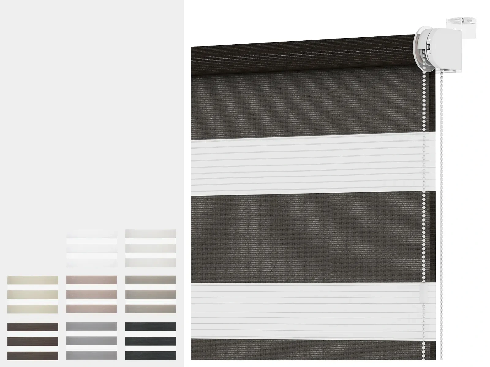 Rolety MINI - den a noc - látka SUMATRA