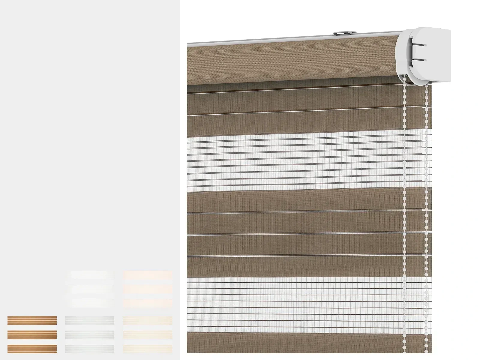 Rolety SOLID M - den a noc - látka KRÉTA