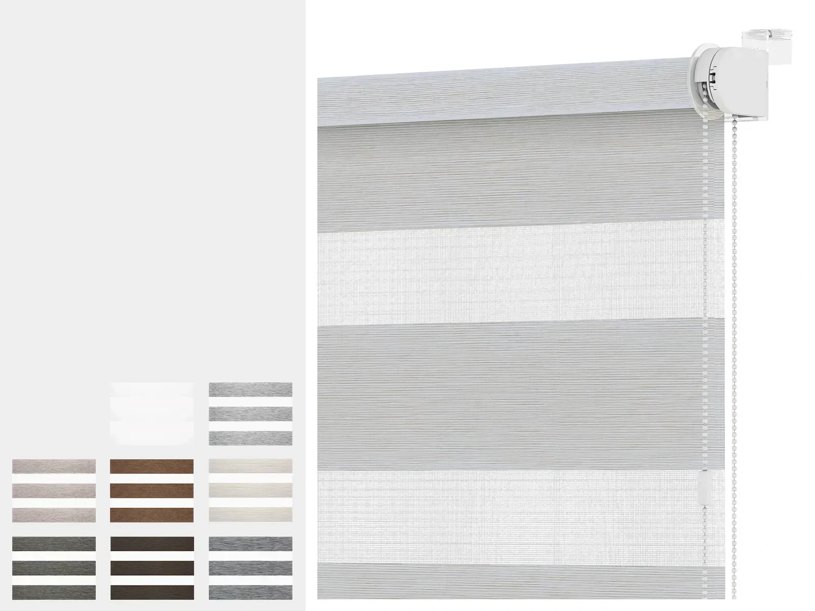 Rolety MINI - den a noc - látka MALORKA