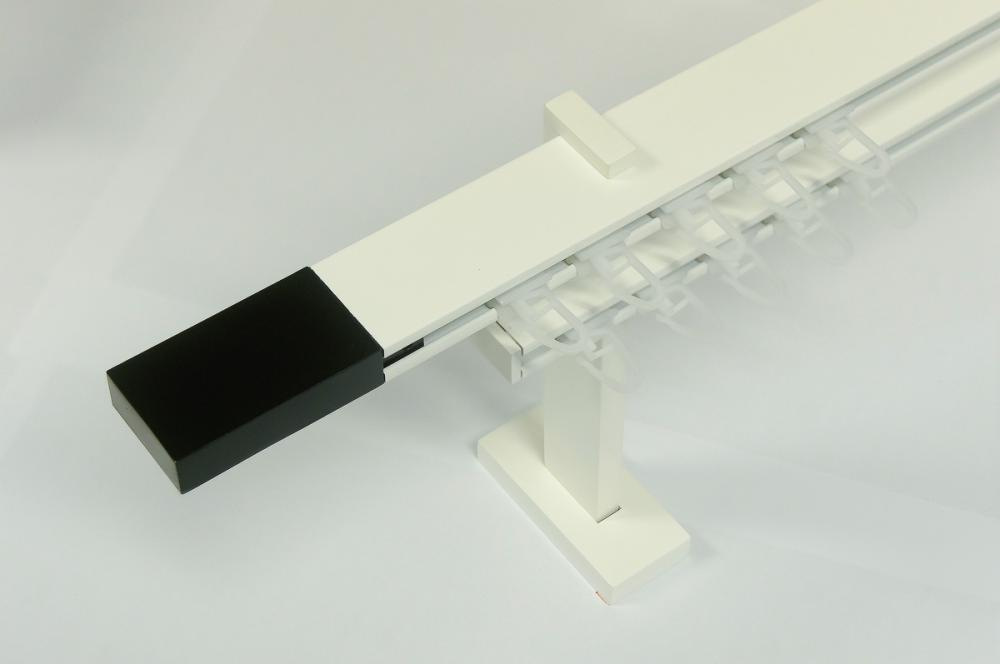 Garnýže SQUARE LINE bílá dvouřadá - LINE černá