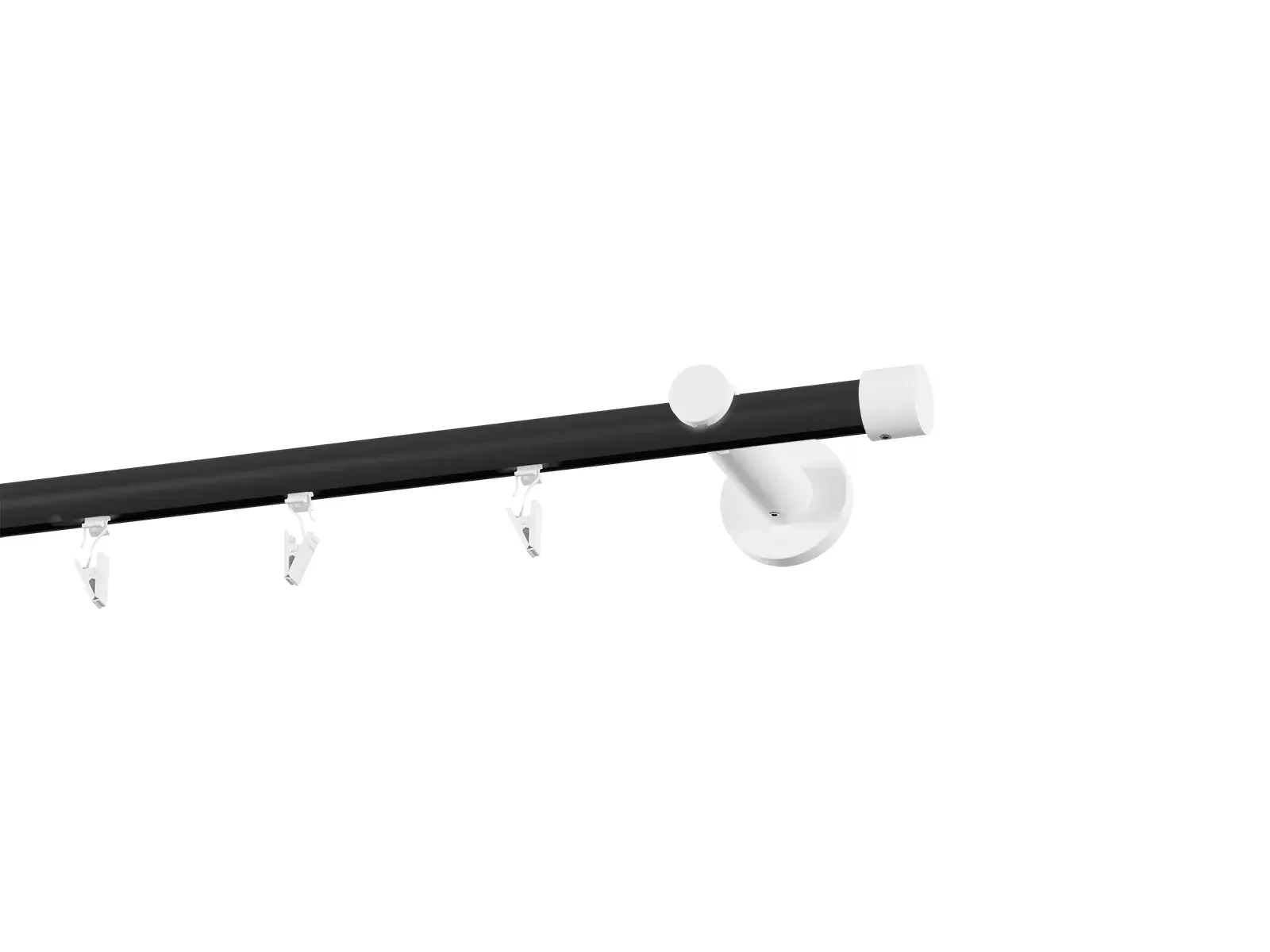 Garnýž 19mm drážková tyč - 1řada - PULLO - černo bílá