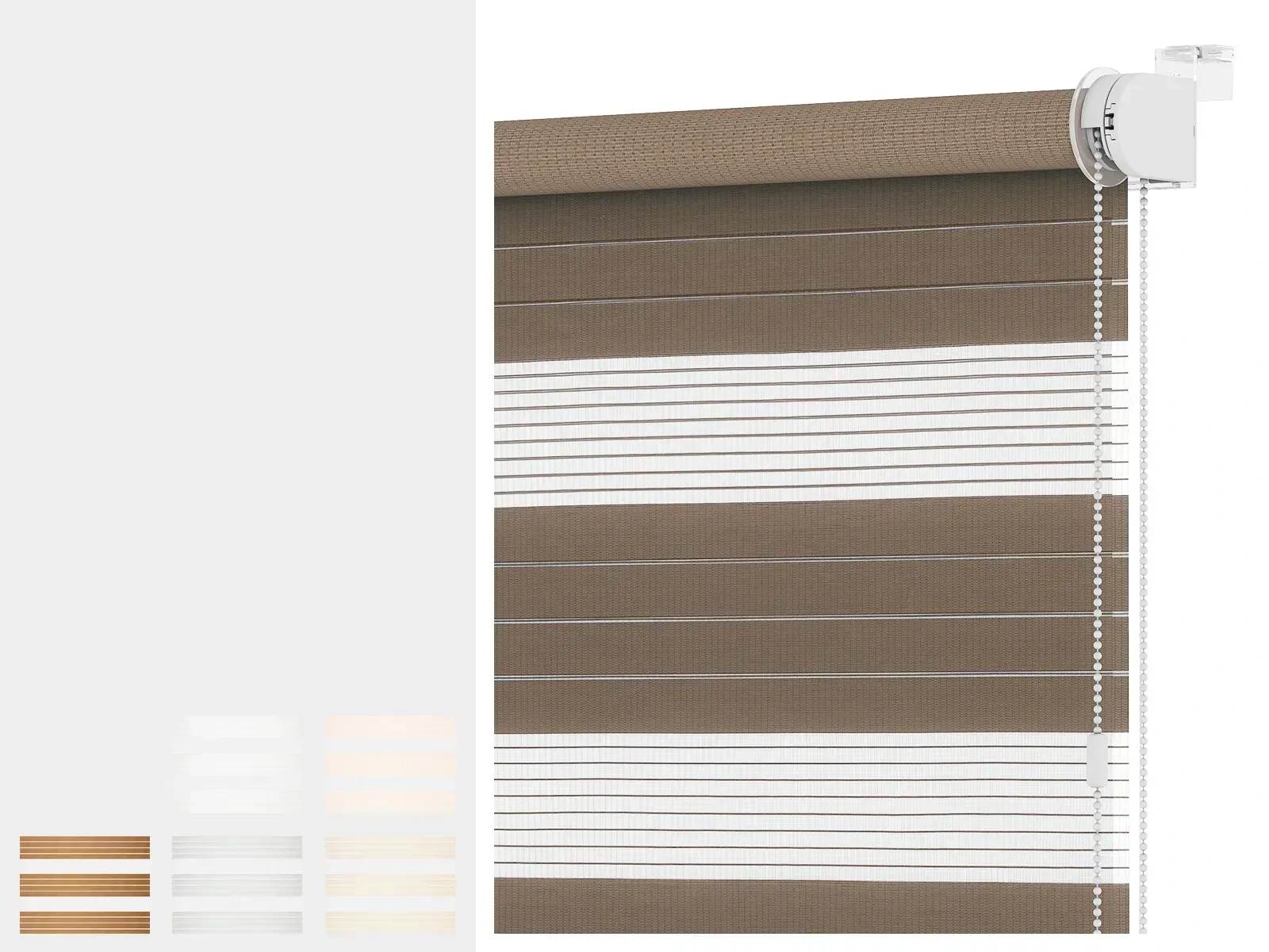 Rolety MINI - den a noc - látka KRÉTA