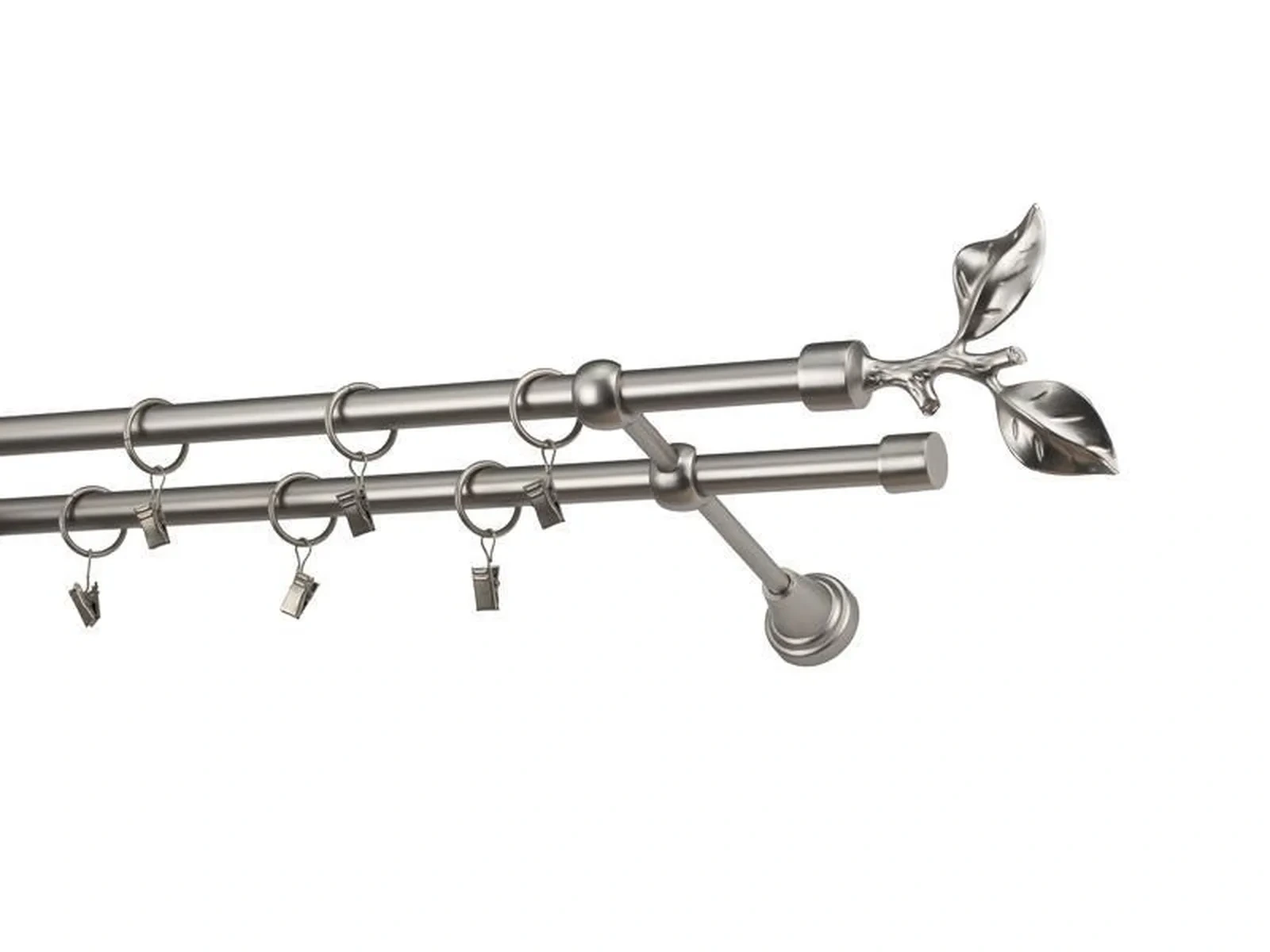 Garniže 16x16mm - dvojradové - LIST ROSE - satin