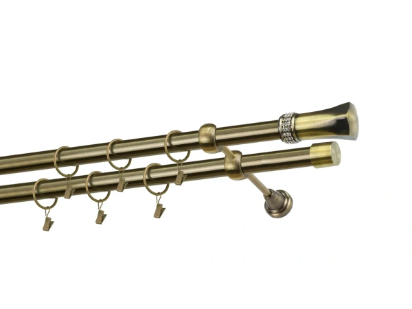 Garnýže 25x25mm - dvouřadá - PLUTON CRYSTAL - antik