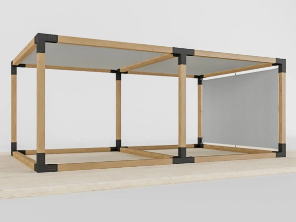 Pergola VEGAS - volne stojící se spodním věncem - 2 sekční