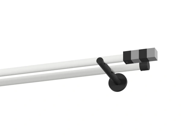 Garnýž 19x19mm obyčejná tyč - 2řada - KVADRAT - bílo černá 1