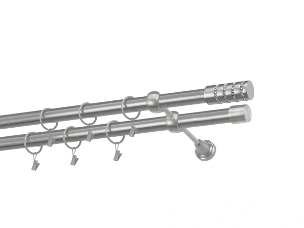 Garnýže 25x25mm - dvouřadá - CYLINDR CRYSTAL - satin