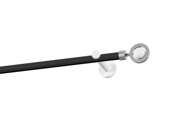 Garnýž 19mm drážková tyč - 1řada - SFERA - černo bílá 1