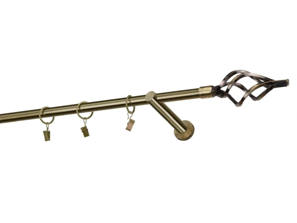 Garnýže 16mm - jednořadá - KOULE AZUR - antik