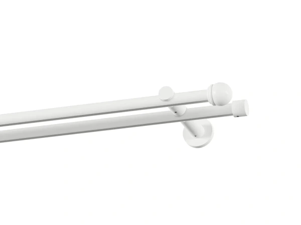 Garnýž 19x19mm drážková tyč - 2řada - TODI MAX - bílá 1