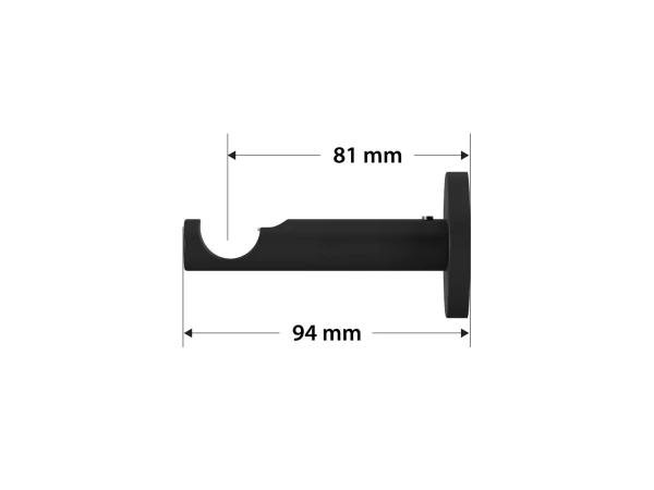 Garnýž 19mm obyčejná tyč - 1řada - GABI - černá 3