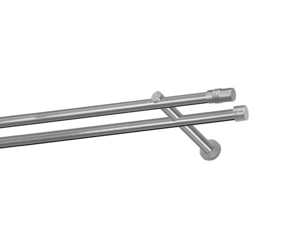 Garniža 19x19mm - drážková tyč - 2rady - CYLINDR - satin 1