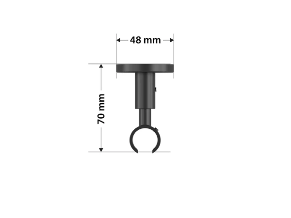 Garnýž 19mm drážková tyč - 1řada - TODI MAX - bílo černá 5