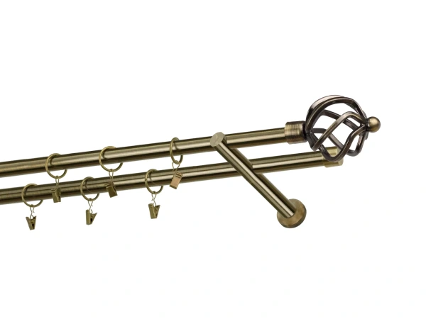 Garnýže 19x19mm - dvouřadá - SPIRAL - antik