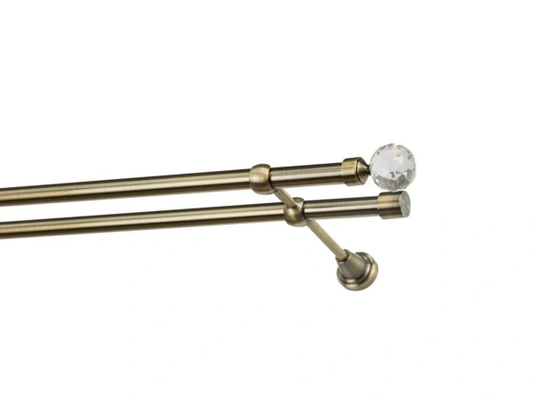 Garnýže 19x19mm - dvouřadá - KOULE CRYSTAL - antik 2