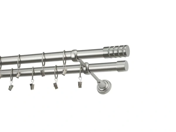 Garnýže 25x25mm - dvouřadá - CYLINDR CRYSTAL - satin