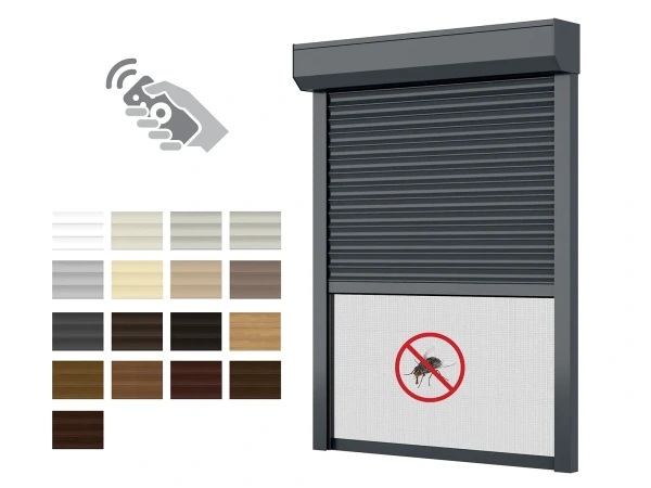 Hliníkové rolety BOX 180mm s rolovací sítí - výška do 2320mm - MOTOR - DÁLKOVÉ OVLÁDÁNÍ