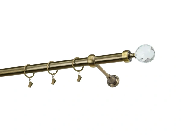 Garnýže 25mm - jednořadá - KOULE CRYSTAL - antik