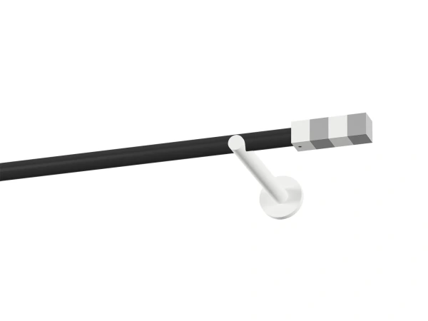 Garnýž 19mm obyčejná tyč - 1řada - KVADRAT - černo bílá 1