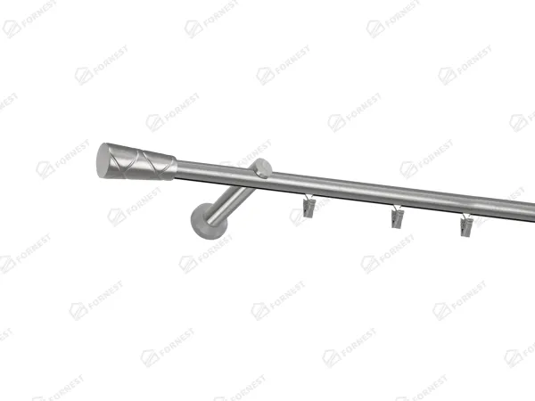 Garniža 19mm - drážková tyč - 1rad - TRAPEZIUM - satin