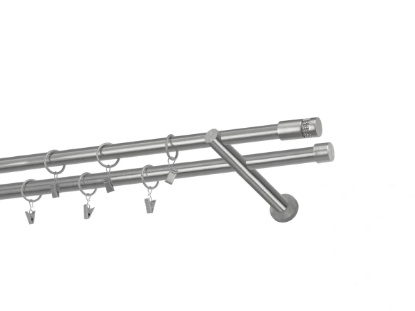 Garnýže 19x19mm - dvouřadá - CYLINDR CRYSTAL - satin