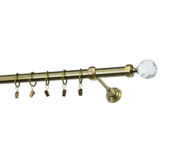 Garnýže 25mm - jednořadá - KOULE CRYSTAL - antik