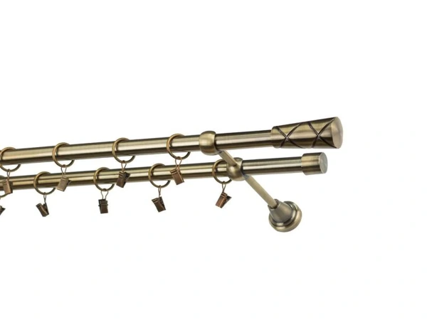 Garnýže 19x19mm - dvouřadá - TRAPEZIUM - antik