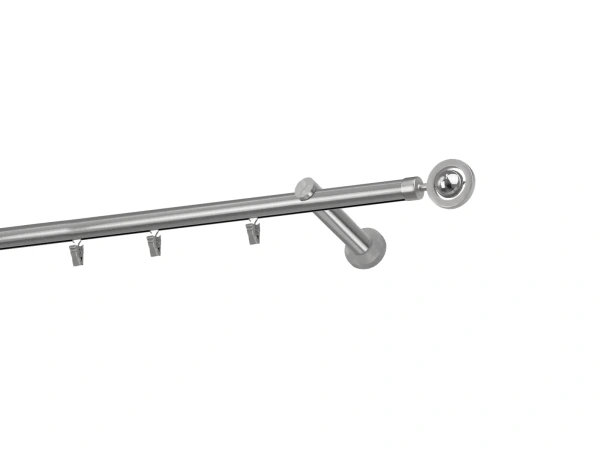 Garniža 19mm - drážková tyč - 1rad - JUPITER - satin