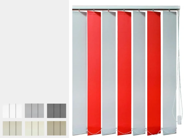 Dvoubarevní vertikální žaluzie - látka   KAMERUN BO (zatemňující)