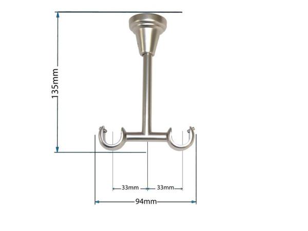 Garniže 16x16mm - dvojradové - PANTEON - satin 7