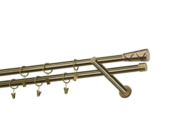 Garnýže 19x19mm - dvouřadá - TRAPEZIUM - antik