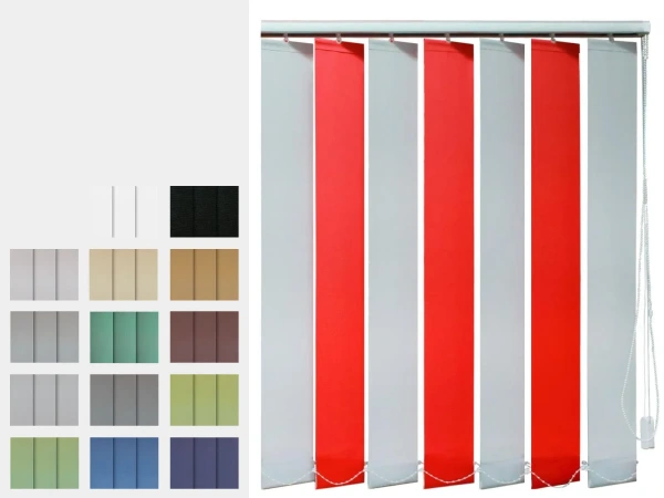 Dvoubarevní vertikální žaluzie - látka CZAD