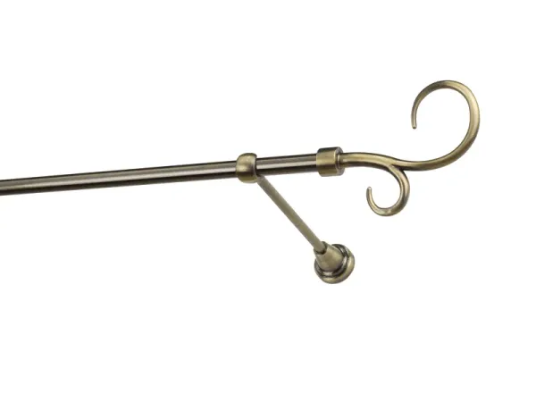 Garniže 16mm - jednoradové - HÁK DVOJITÝ - antik 1