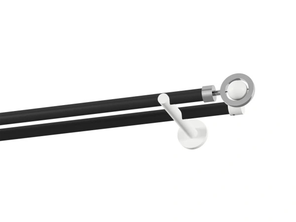 Garnýž 19x19mm obyčejná tyč - 2řada - SFERA - černo bílá 1