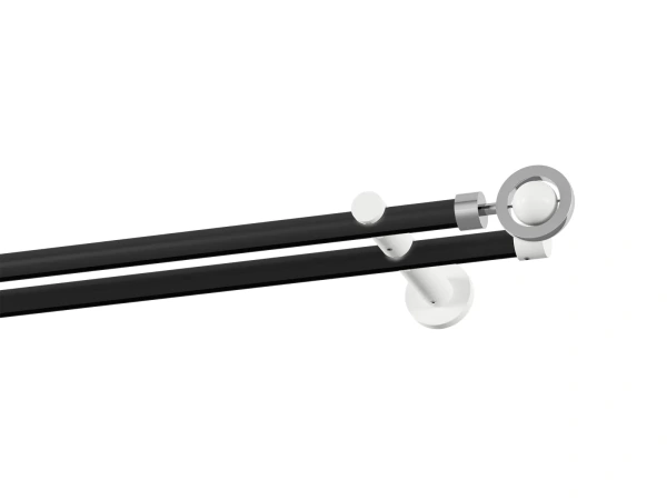 Garnýž 19x19mm drážková tyč - 2řada - SFERA - černo bílá 1