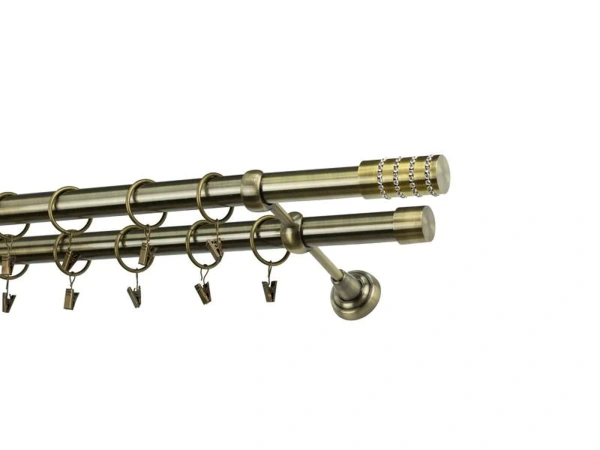 Garnýže 25x25mm - dvouřadá - CYLINDR CRYSTAL - antik