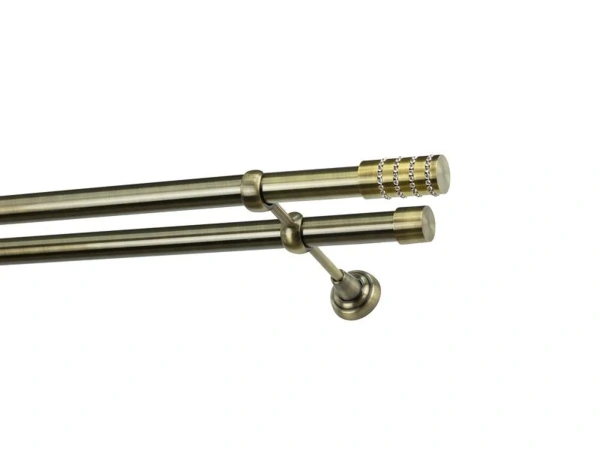 Garnýže 25x25mm - dvouřadá - CYLINDR CRYSTAL - antik 2