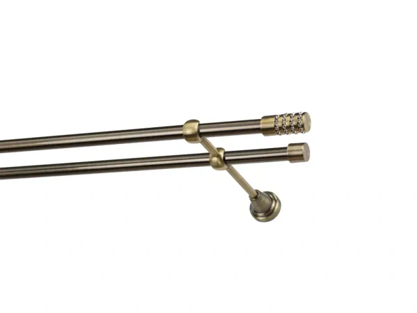 Garniže 16x16mm - dvojradové - CYLINDER CRYSTAL - antik 2