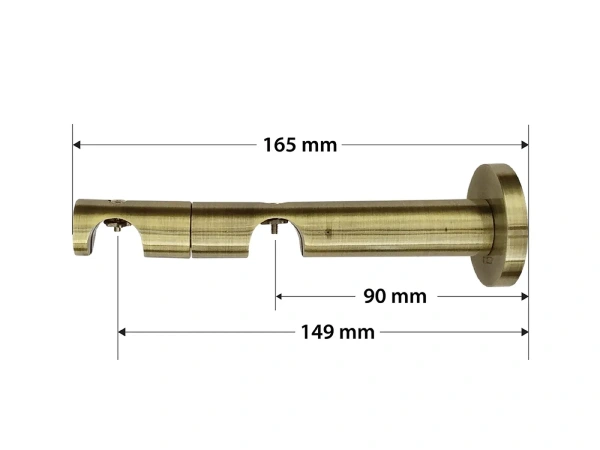 Garniža 19x19mm - drážková tyč - 2rady - BELUNO - antik 3