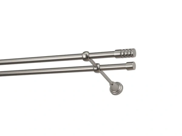 Garniže 16x16mm - dvojradové - CYLINDER CRYSTAL - satin 2