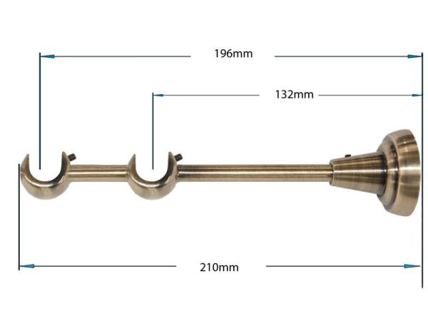 Garnýže 16x16mm - dvouřadá - CYLINDR - antik 2