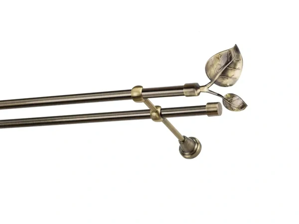 Garniže 16x16mm - dvojradové - LIST VEĽKÝ - antik 2