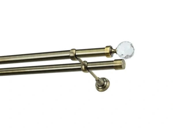 Garnýže 25x25mm - dvouřadá - KOULE CRYSTAL - antik 2